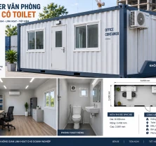Container văn phòng 20 feet có toilet